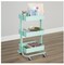 Lexington 3-Tier Rolling Cart, Removable, Convenient Storage For Dorm Rooms, Bathrooms - Mint